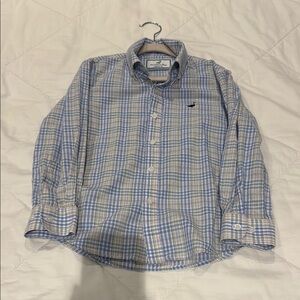 Classic Blue Plaid Kids Button Down Shirt